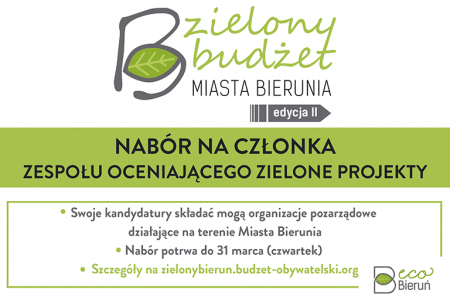 Nabór na członka Zespołu Oceniającego Zielone Projekty